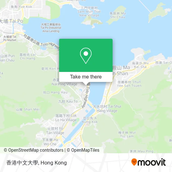 香港中文大學 map