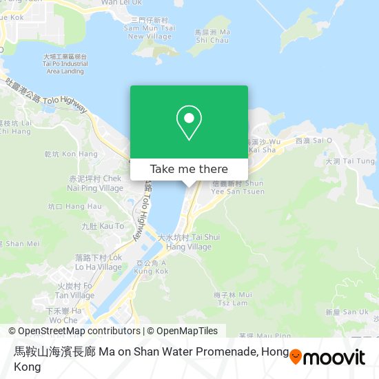 馬鞍山海濱長廊 Ma on Shan Water Promenade map