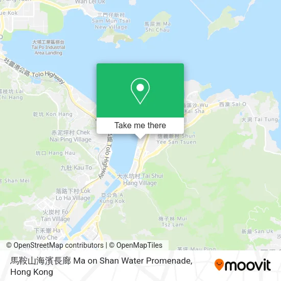 馬鞍山海濱長廊 Ma on Shan Water Promenade map
