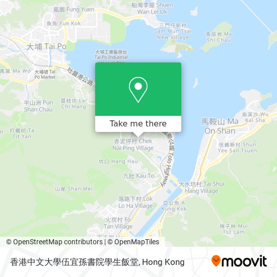 香港中文大學伍宜孫書院學生飯堂 map