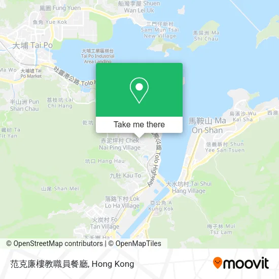 范克廉樓教職員餐廳地圖