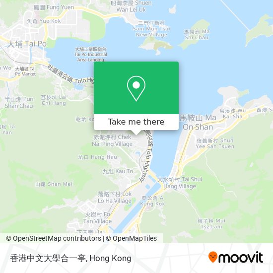 香港中文大學合一亭 map