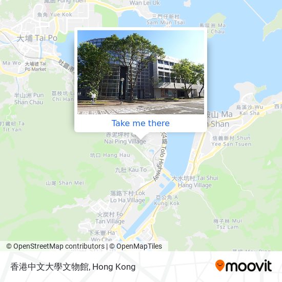 香港中文大學文物館 map