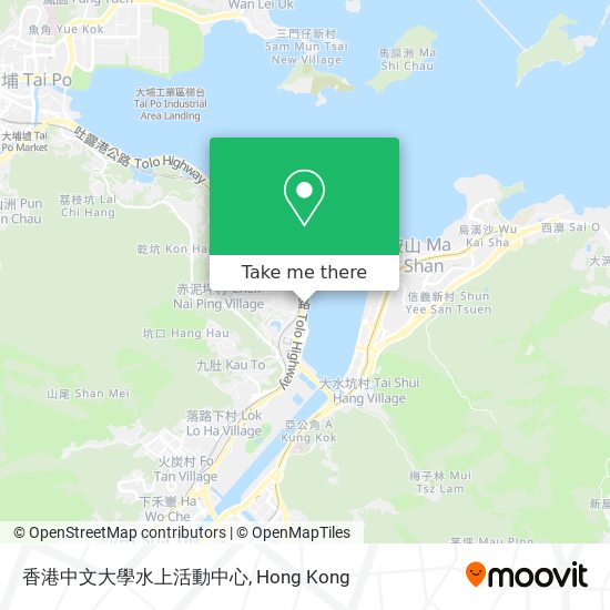 香港中文大學水上活動中心 map