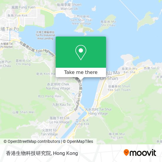 香港生物科技研究院 map