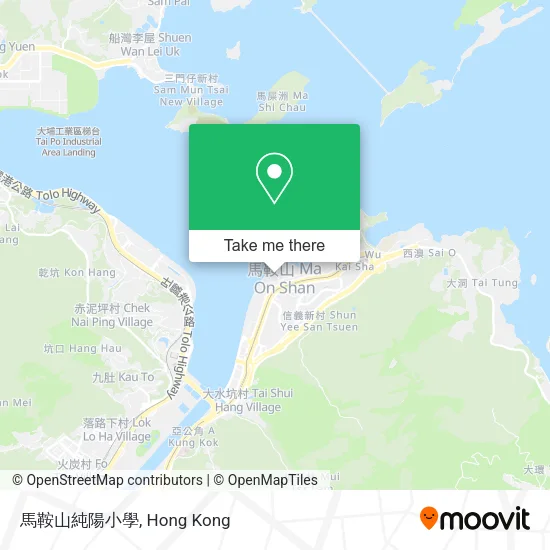 馬鞍山純陽小學地圖