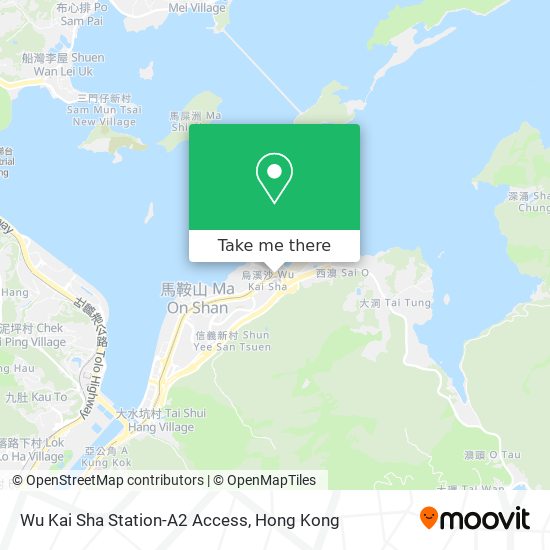 Wu Kai Sha Station-A2 Access map
