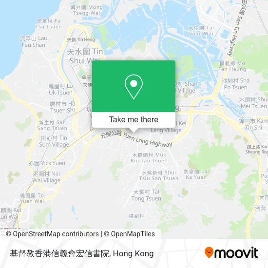 基督教香港信義會宏信書院地圖