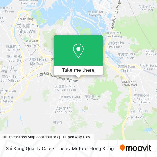 Sai Kung Quality Cars - Tinsley Motors map
