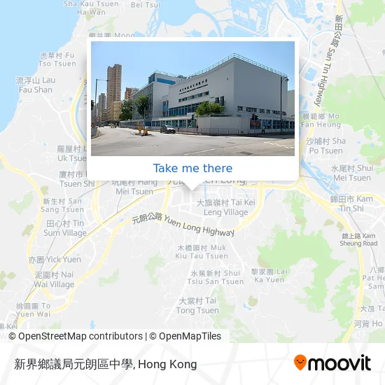 新界鄉議局元朗區中學地圖