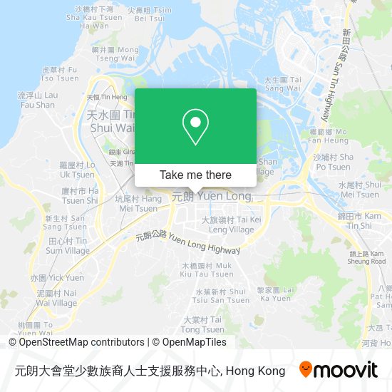 元朗大會堂少數族裔人士支援服務中心地圖