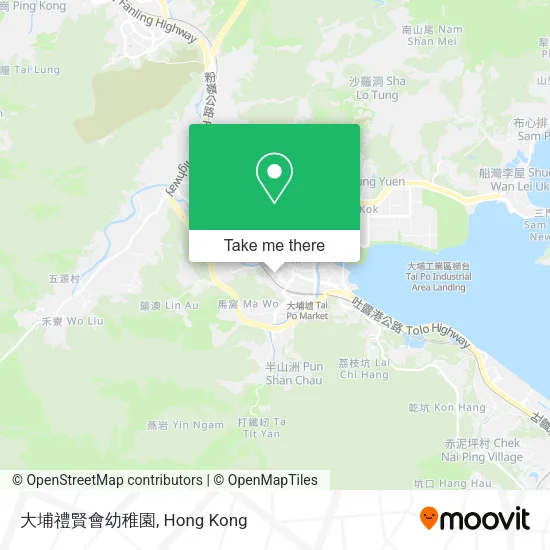 大埔禮賢會幼稚園地圖