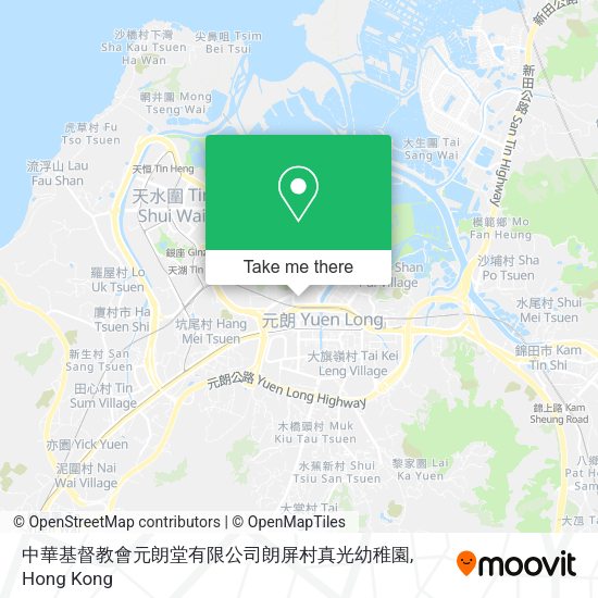 中華基督教會元朗堂有限公司朗屏村真光幼稚園地圖