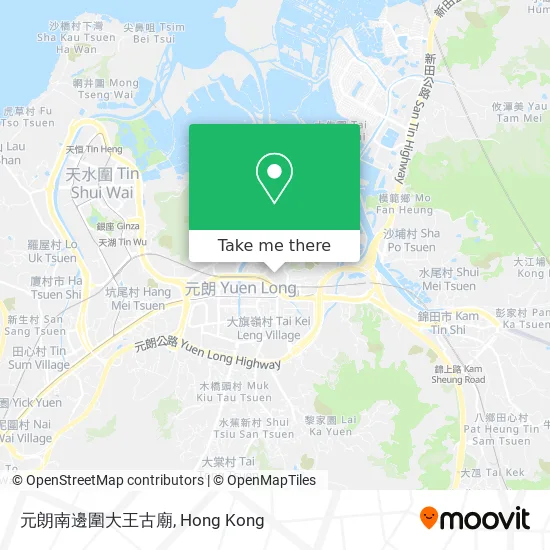 元朗南邊圍大王古廟地圖