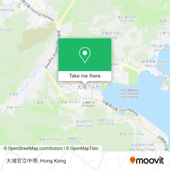 大埔官立中學地圖