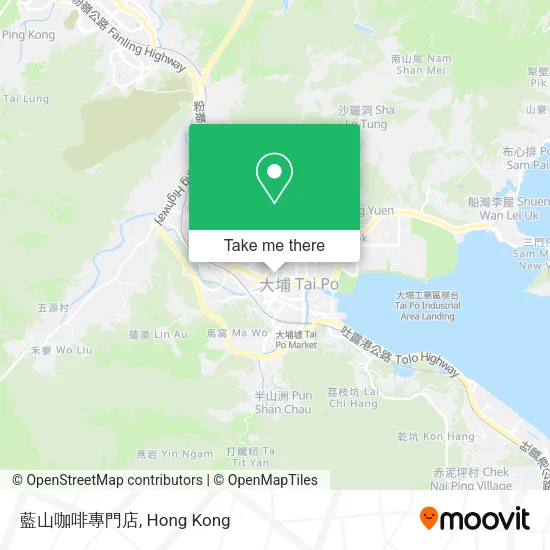 藍山咖啡專門店地圖