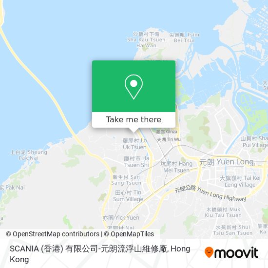 SCANIA (香港) 有限公司-元朗流浮山維修廠地圖