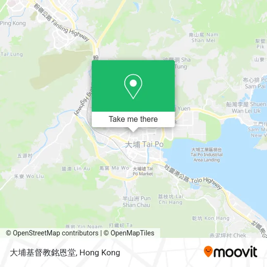 大埔基督教銘恩堂地圖