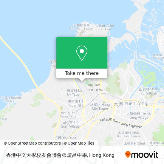 香港中文大學校友會聯會張煊昌中學 map