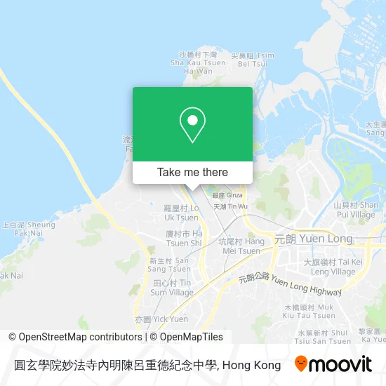 圓玄學院妙法寺內明陳呂重德紀念中學 map