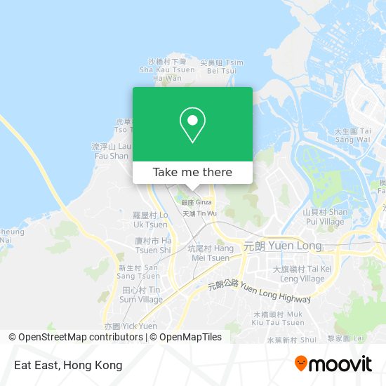 Eat East map