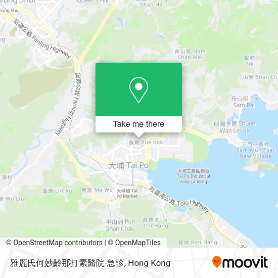 雅麗氏何妙齡那打素醫院-急診地圖