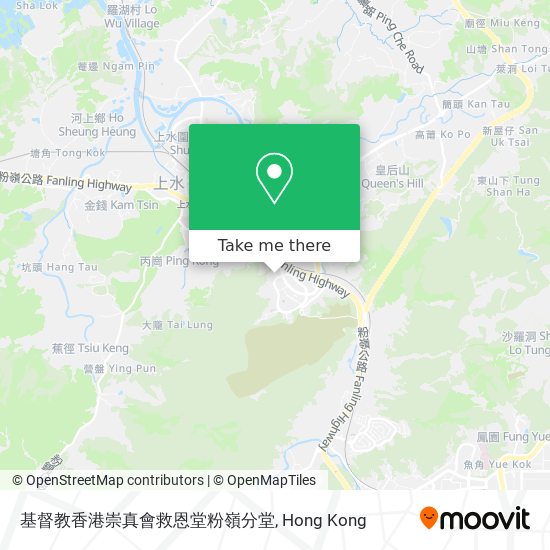 基督教香港崇真會救恩堂粉嶺分堂地圖