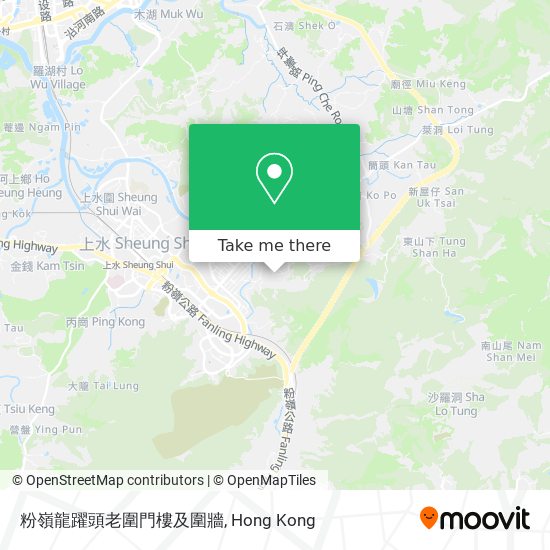 粉嶺龍躍頭老圍門樓及圍牆地圖