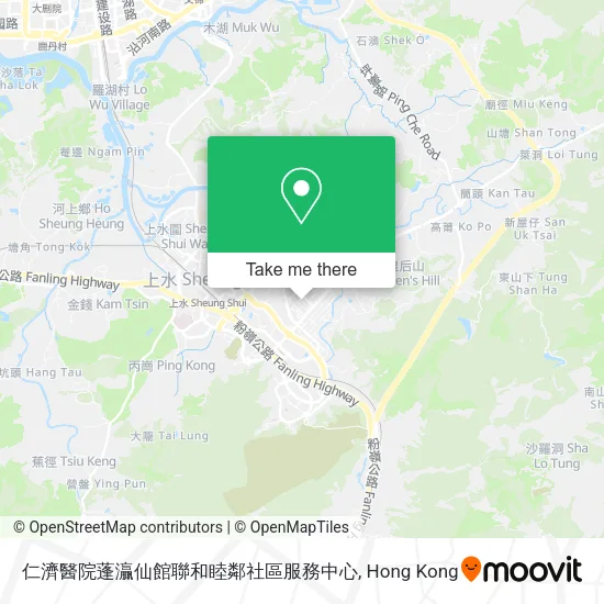 仁濟醫院蓬灜仙館聯和睦鄰社區服務中心地圖