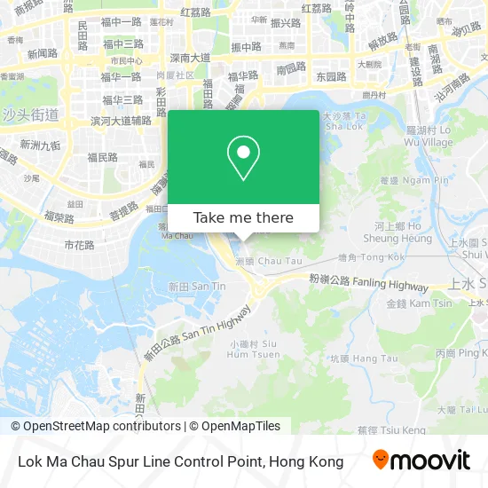 Lok Ma Chau Spur Line Control Point map