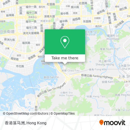 香港落马洲 map