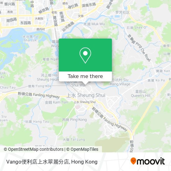 Vango便利店上水翠麗分店地圖