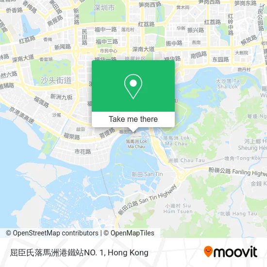 屈臣氏落馬洲港鐵站NO. 1 map
