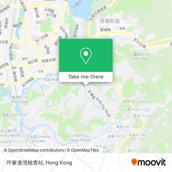 坪輋邊境檢查站 map