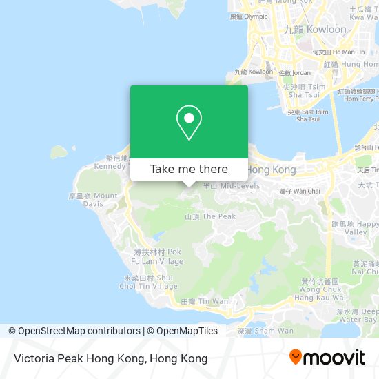 Victoria Peak Hong Kong map