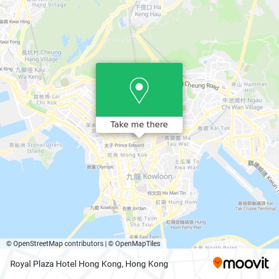 Royal Plaza Hotel Hong Kong map