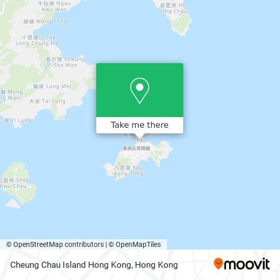 Cheung Chau Island Hong Kong map