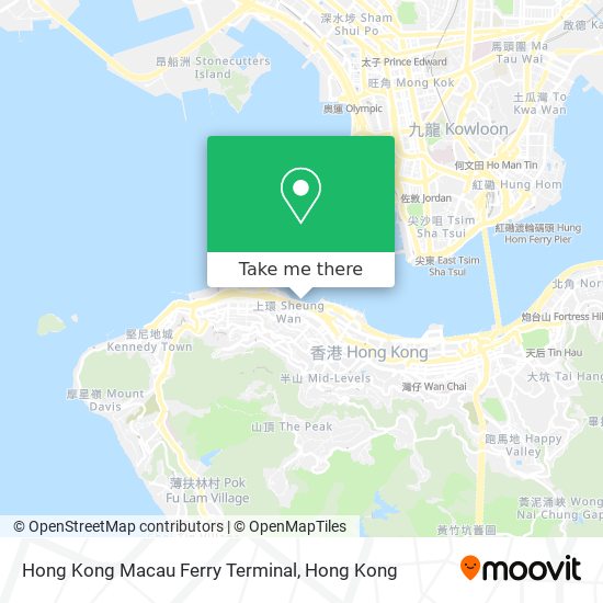 Hong Kong Macau Ferry Terminal map