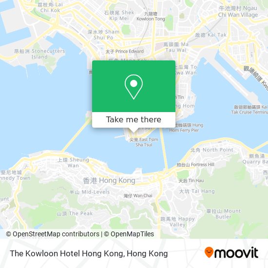 The Kowloon Hotel Hong Kong map