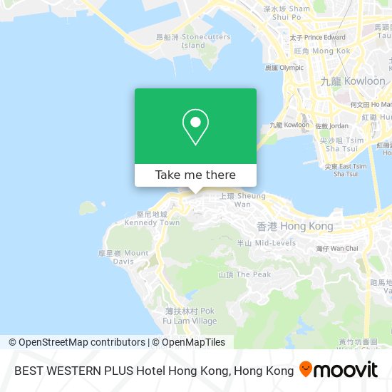 BEST WESTERN PLUS Hotel Hong Kong map