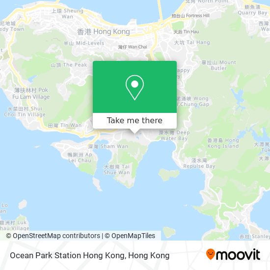 Ocean Park Station Hong Kong map