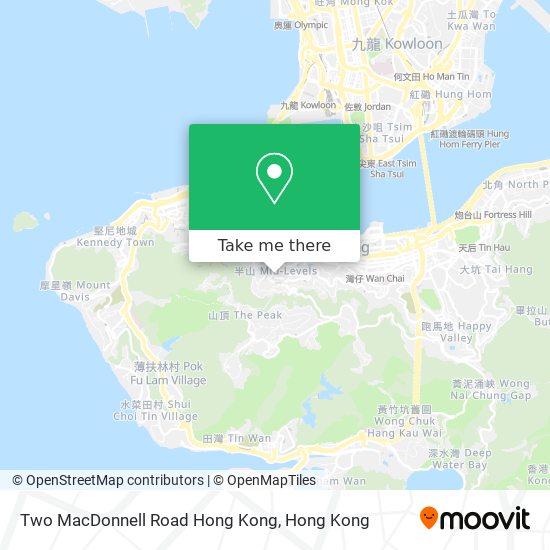 Two MacDonnell Road Hong Kong map