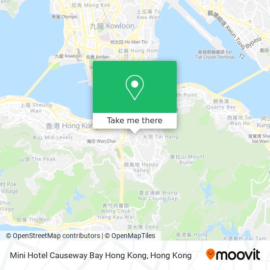 Mini Hotel Causeway Bay Hong Kong map