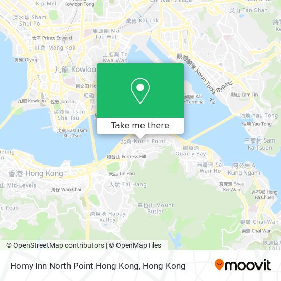 Homy Inn North Point Hong Kong map