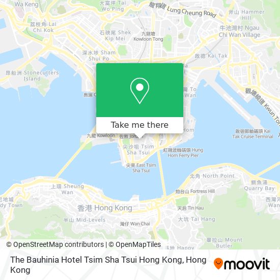 The Bauhinia Hotel Tsim Sha Tsui Hong Kong map