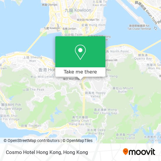 Cosmo Hotel Hong Kong map