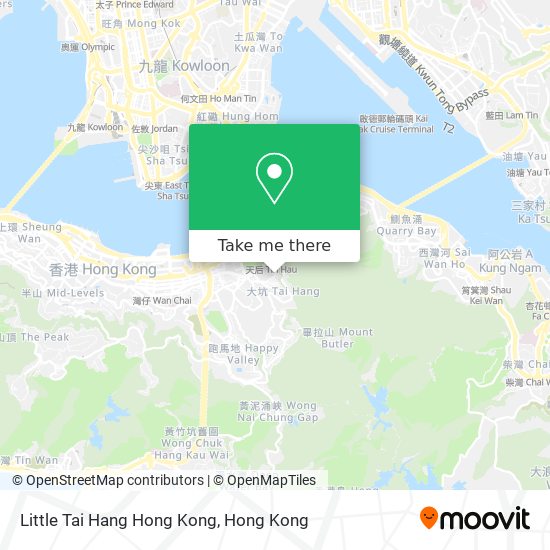 Little Tai Hang Hong Kong map