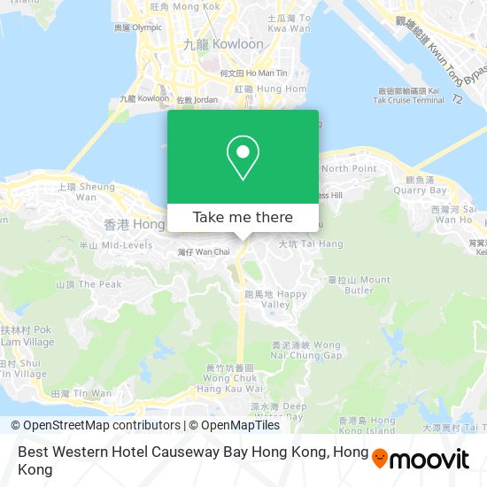 Best Western Hotel Causeway Bay Hong Kong map