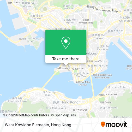 West Kowloon Elements map