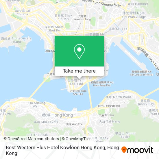 Best Western Plus Hotel Kowloon Hong Kong map